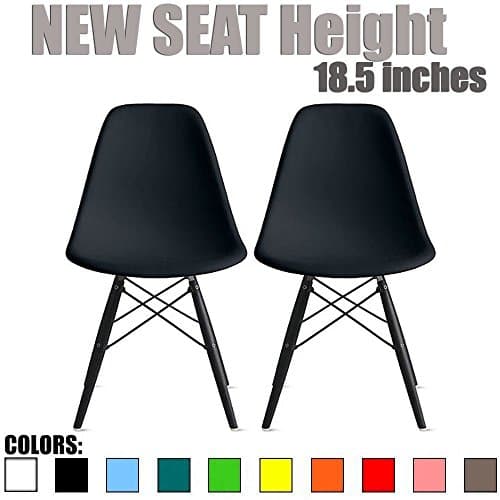 2xhomeBlack Modern Ergonomic Executive Mid Back PU Leather No Arms Rest Tilt Adjustable Height Wheels Cushion Lumbar Support Swivel Office Chair Conference Room Home Task Desk Armless