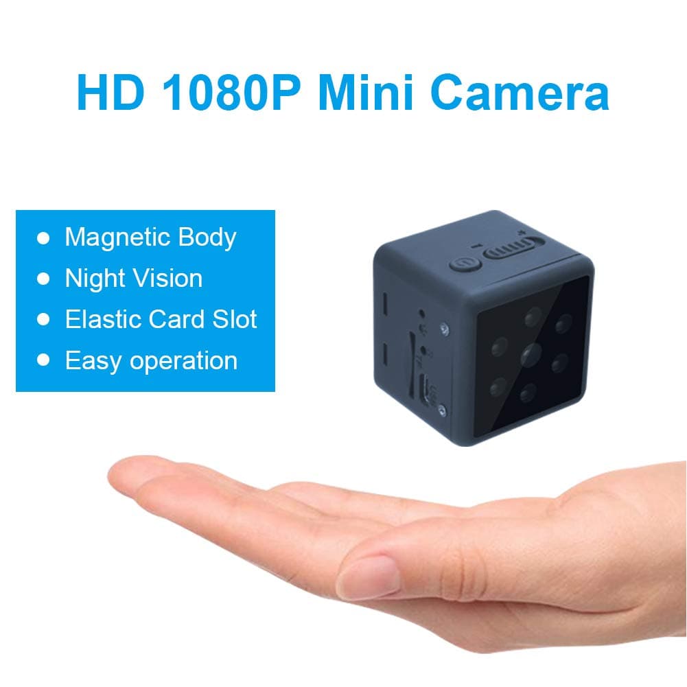 Mini Camera, Hd 1080P Micro Voice Comrecorders Cam, Home Security Surveillance Camera, Infrared Night Vision Recording Dictaphone Clip Dv Camcorder