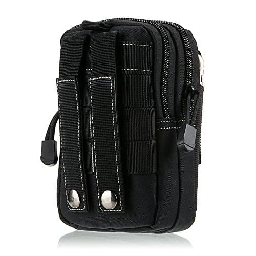 Universal Multipurpose Tactical Cover Smartphone Black Holster EDC Security Pack Carry Case Pouch Belt Waist Bag Gadget Money Pocket for Samsung Galaxy S7 Note5 LG G5 iPhone 7 7Plus (Black)