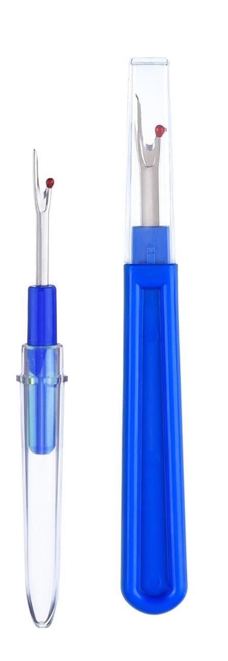 2 Pack Seam Rippers Large Small Thread Cotton Unpicker Cutter (Blue)