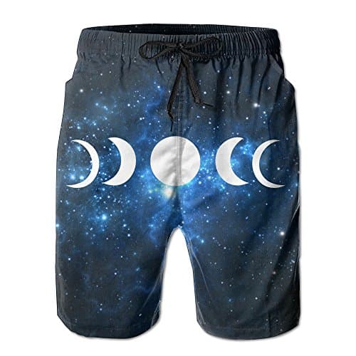 Lunar Eclipse Moon Mens Surf Swim Trunks Beach Short Pants Quick Dry Board Shorts
