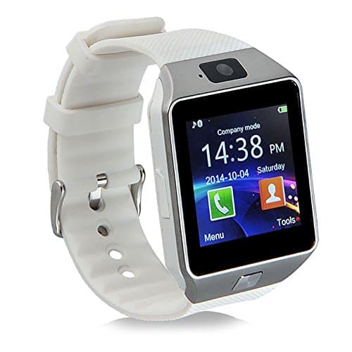 Aifand DZ09 Bluetooth Touch Screen Smart Wrist Watch Phone Support SIM TF Card with Camera Pedometer Anti-lost for iPhone 7/7Plus Samsung HTC LG Android IOS Smartphones (White)