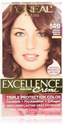 LOREAL L'Oreal Paris Excellence Creme Triple Protection Haircolor, Medium Reddish Brown [5RB] 1 ea