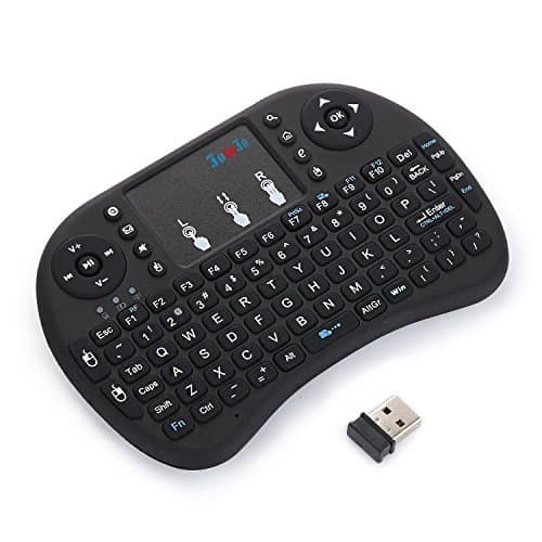 FotoFo Black Mini 2.4Ghz Wireless Touchpad Keyboard With Mouse remote For Pc, Pad, Xbox 360, Ps3, Google Android Tv Box, Htpc, Iptv
