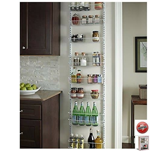 Wall And Door Rack 8-Tier, Rack Organizer, Adjustable, Lightweight, Easy To Assemble, 18- Inch &amp; eBook by BestOffer4You