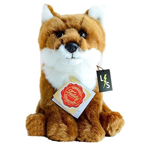LightningStore Adorable Cute Sitting Brown and White Fox Firefox Doll Realistic Looking Stuffed Animal Plush Toys Plushie Children's Gifts Animals