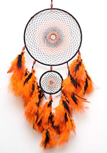 Daedal dream catchers - Intricate Web Design(Orange and Black)
