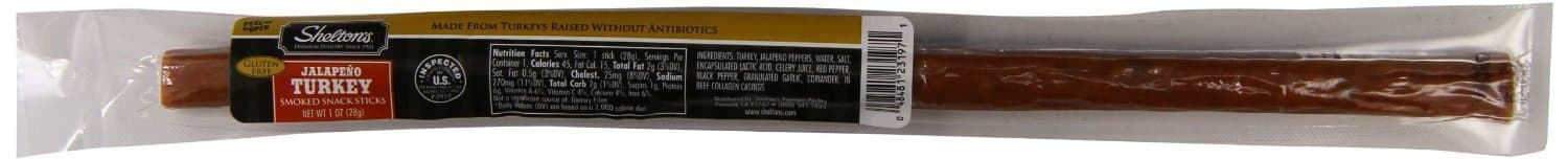 SHELTONS POULTRY TURKEY STIX JALAPENO, 1 OZ