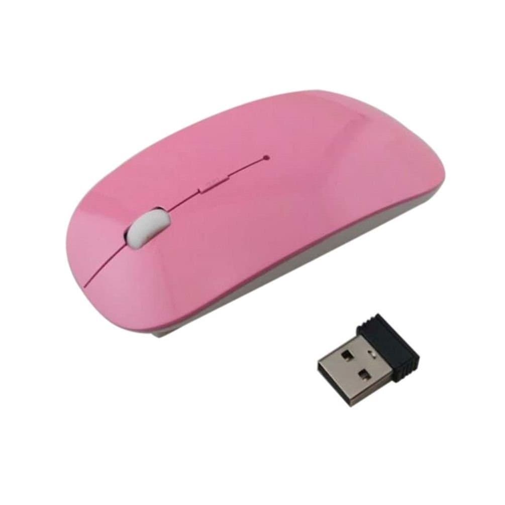 PINK Mouse Wireless Optical Mice 1600DPI Thin 2.4GHz USB 10m for Laptop Computer PC