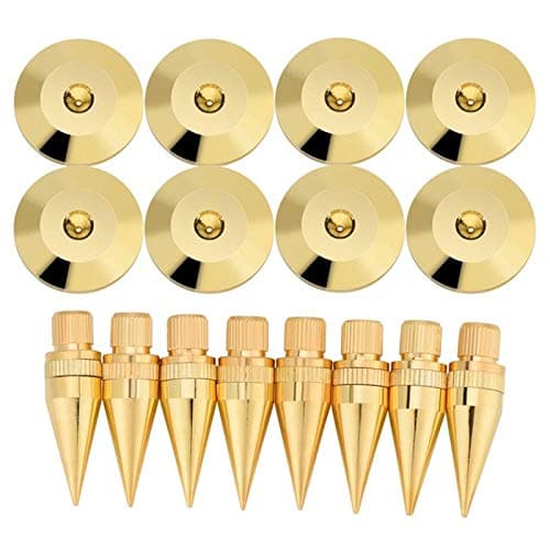 Professional 8 Pairs 6 X 36mm Copper Speaker Spike Isolation Stand Base Pad Feet Mat Pads, Isolation In Electronics - Speaker Stand, Pads Mm, Subwoofer Spike, Speaker Base