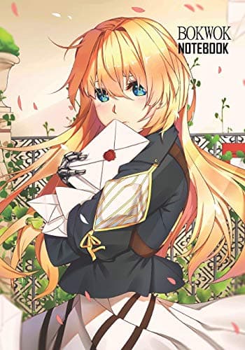 Notebook: Violet Evergarden Medium College Ruled Notebook 129 pages Lined 7 x 10 in (17.78 x 25.4 cm)