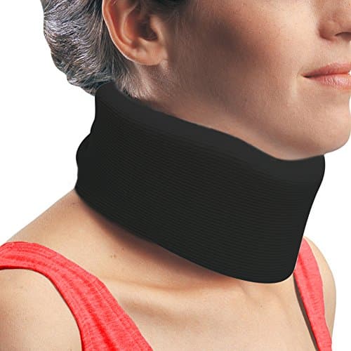 Kefit Cervical Collar, Universal Soft Adjustable Foam Neck Support Brace for Relieves Neck Pain and Spine Pressure(S-Black)
