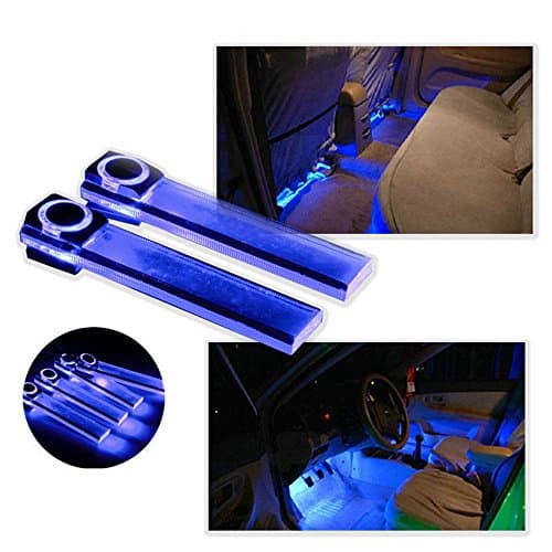 Westspark Car Interior Lights Blue, Under Dash LED 12V RGB Blue Floor Strip Lights Decorative Atmosphere Ambient Lighting Kits