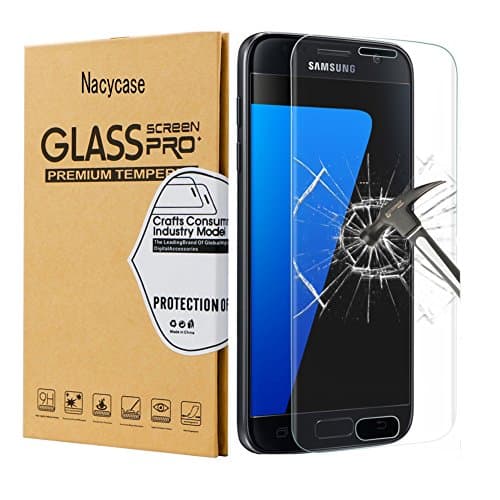 Galaxy S7 Screen Protector,Galaxy S7 Tempered Glass,Nacycase Galaxy S7 Full Coverage HD Clear Tempered Glass Screen Protector for Samsung Galaxy S7 (1 Pack)