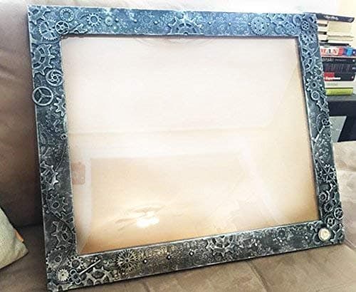STEAMPUNK Picture frame, Steampunk photo frame, Steampunk GIFT, Steampunk 11x14 frame, Burning Man Frame Gift, Steampunk'd, Jules Verne, Steampunk Wedding Gift, INDUSTRIAL steel Picture Frame