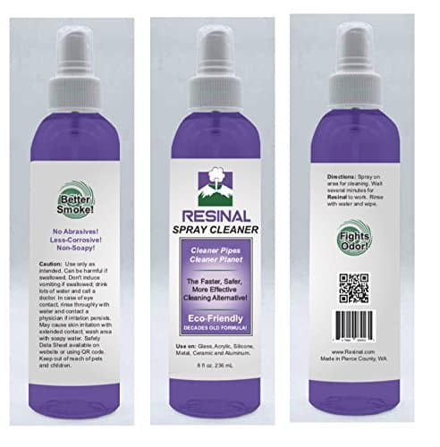 Resinal Misting Spray Pipe and Bong Cleaner with Odor Control