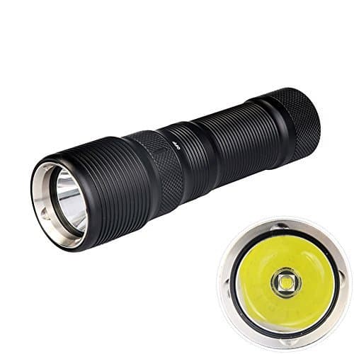 Comunite CREE XM-L2 LED 1000LM 100M Depth Waterproof Scuba Diving Flashlight Underwater Flashlight Torchwith Hand Hoster, Powered by 1 pcs 26650 battery(Not included)