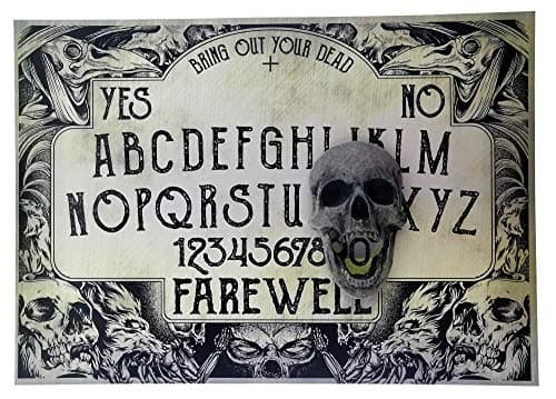Hand Finished A4 Sized Wooden Plague Talking Board Set Complete with Screaming Skull Planchette, Classic Ouija Style Board, Bring Out Your Dead