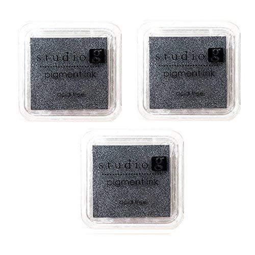 Bulk Buy: 3 Pack Studio G - Pigment Ink Pad - Silver