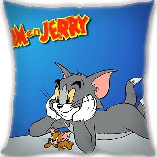 Cheap Sleeping Tom And Jerry Custom Design Throw Pillow Queen Size Pillow Cushion Case Cover Two Sides Printed 4545cm(1818inch) Medium Size 450g(1lb)