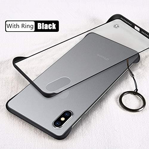 Luxury Frameless Matte Transparent Phone Case for iPhone X 7 6 6S 8 Plus Ultra Thin Covers for iPhone Xs Max XR with Finger Ring