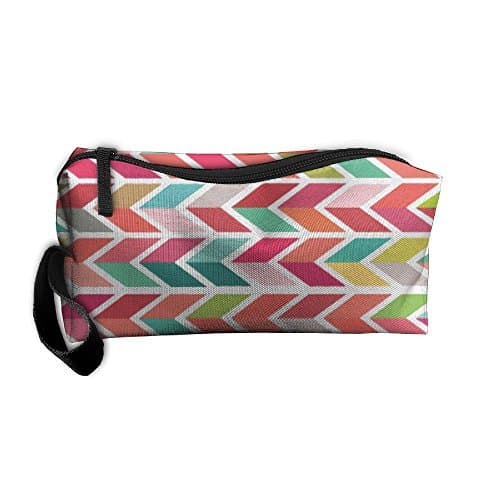 Kerera Colordul Magnetic Arrows Tiled Pattern Multifunction Portable Pouch Cosmetic Bag Carrying Case