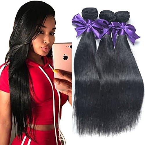 Peruvian Straight Human Hair Weave 100% Unprocessed Virgin Hair Bundles Straight Hair Extension (18 18 18)