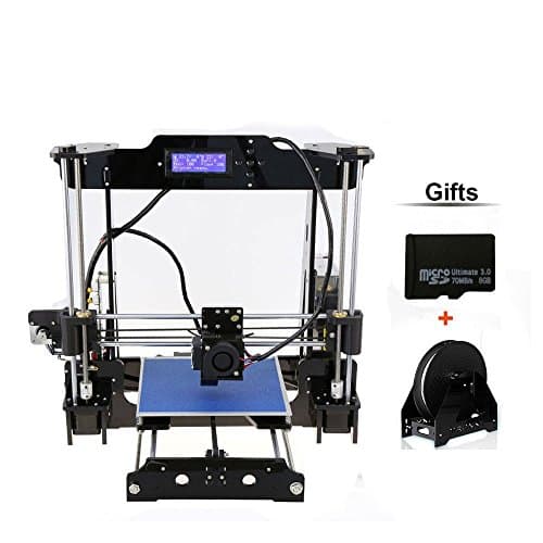 LIYUSZ Upgraded DIY Desktop 3D Printer - Prusa i3 Kit, High Accuracy Self-Assembly Tridimensional FDM Printer with Free Rolls Filament Gift