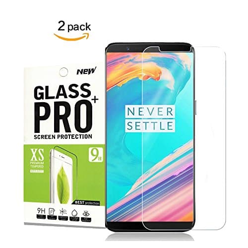 [2PACK]Oneplus 5T Tempered Glass Screen Protector, Acoverbest[9H Hardness][Anti-Scratch][Shockproof][Easy to Install]Tempered Glass for Oneplus 5T Screen Protector