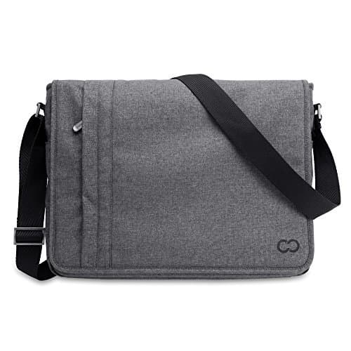 Casecrown MacBook Pro / Air 13" CaseCrown Campus Horizontal Messenger Bag, Charcoal Gray(CC-MI-4869C) by CaseCrown