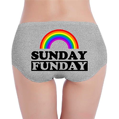 Msyspsc Sunday Is A Funday Stretchable Women's Briefs Medium Ash