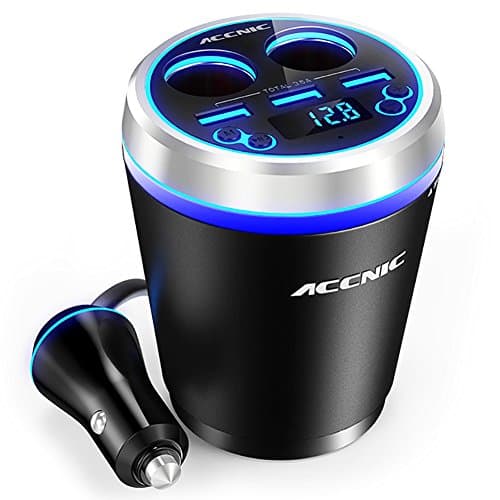 Bluetooth Car Cup Charger MP3 Player Bluetooth Car Kit FM Transmitter HandsFree Cigarette Lighter Adapter Splitter 3 Ports USB