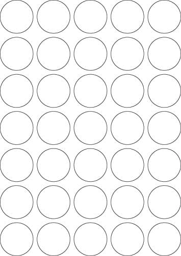 NPLABEL Plain White Paper Stickers for General Use 25 MM Round (1000 Labels per Packet)