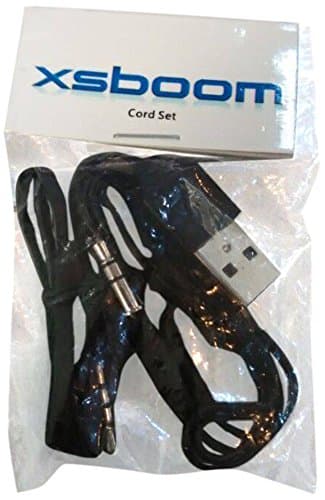 Black USB Charging Cord to 3.5mm Jack Plug Audio Data Cable for XSBOOM MP3 Mp4 (Cords)