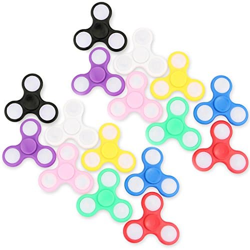 Midafon 16 Packs LED Fidget Spinner Light Up Figit Spinner Glow in The Dark Hand Spinner Focusing Toys Steel Bearing Stress Reducer For ADD, ADHD, Anxiety Adult Children
