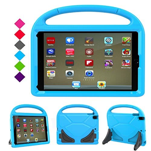 iPad Mini Case for Kids - GOSE iPad Mini 2 Shockproof Case with Handle Stand iPad Mini Lightweight EVA Foam Protective Cases and Covers for iPad Mini 4 3 2 1 7.9 inch (iPad Mini Case, Blue)