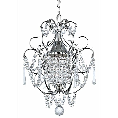 Crystal Mini-Chandelier Pendant Light in Chrome Finish