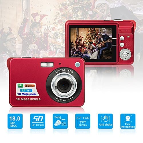 HD Mini Digital Video Camera,Digital Point and Shoot Video Recorder Camera-Christmas&Birthday Gift
