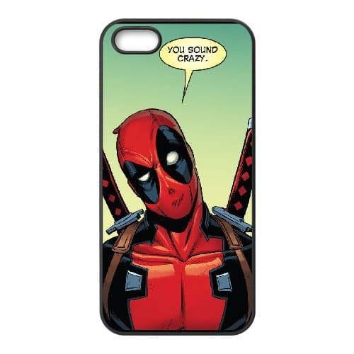 [Deadpool Series] IPhone 5,5S Case Deadpool Says You are Crazy - Black
