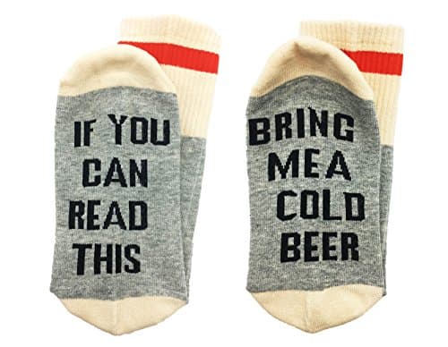 ALNDA Christmas IF You Can Read This PLEASE Bring Me A Glass Of Wine Beer Coffee Unisex Socks
