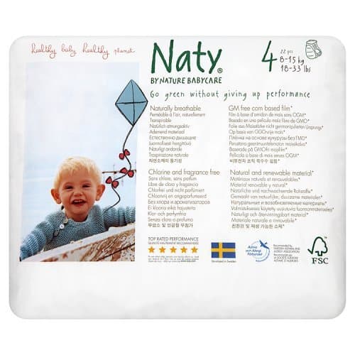 Eco by Naty Babycare Size 4 Eco Pull On Pants, 22 Pants