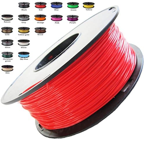 Melca 1.75 3D Printer Filament PLA 1kg +/- 0.03mm, Red/Orange (#CC0605)