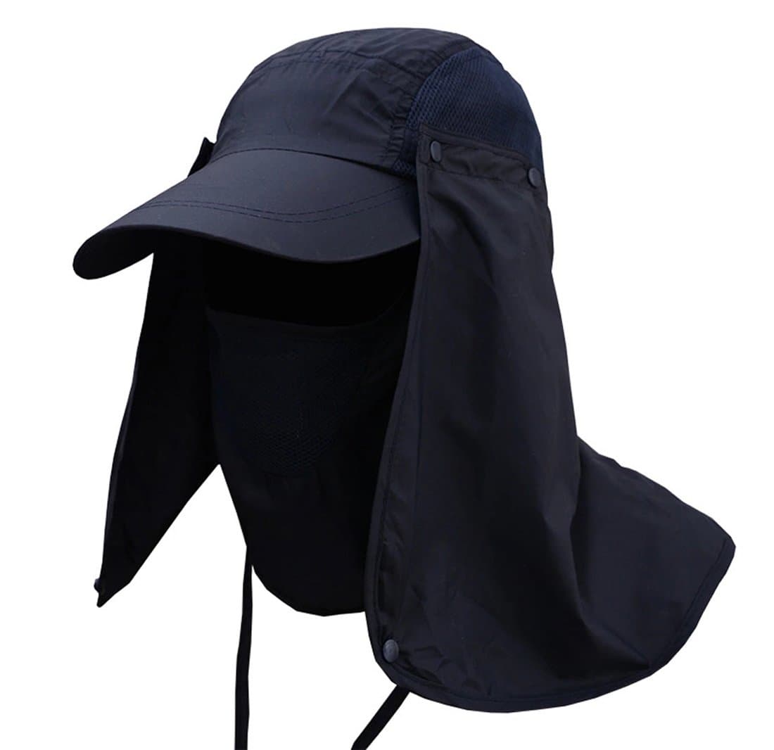 Sun Cap UV Protection Removable Neck & Face Flap Cover Caps for Summer Outdoor Hiking Fishing Gardening Hunting Camping