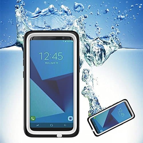 Waterproof Case Closed to Snow + Ice, Sealed from Dirt + Dust, Survives Drops from 6.6 feet / 2 meters, Protective Cover for Samsung Galaxy S8 Plus 6.2 Inch (White)