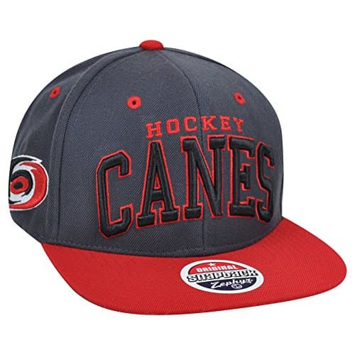 NHL Carolina Hurricanes Zephyr Super Star Adjustable Snap Back Two Tone Hat Cap