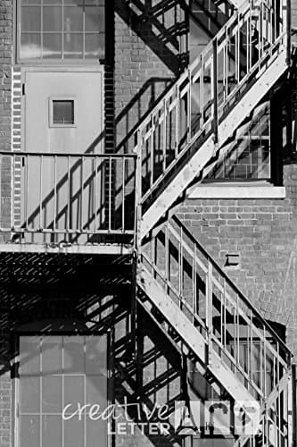 Creative Letter Art Letter K - 4 by 6 inch Black and White Architectural Alphabet Photography Collection