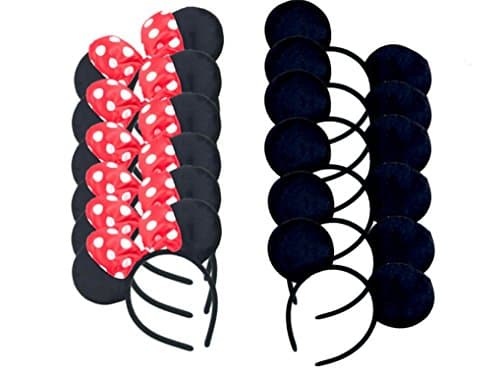 Mickey mouse ears, Mickey mouse party ears, Mickey ears, minnie ears, Minnie and Mickey ears, mouse party ears. Set of 24