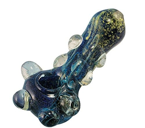 5" Heavy Marble Glass durable handmade spoon with space bubbles