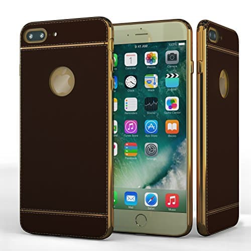 Dark brown iPhone7 Plus Waterproof iPhone Case- Minimalist, Slim Fit, Shock- Absorbing Smart Protection Case for Apple iPhone 7- Flexible Slide-Proof, Anti-Drop Silicone iphone 7 Cover (A 07 new )