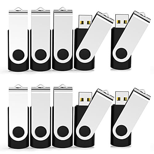 Keathy 10 X 1GB USB 2.0 Flash Drive Bulk Thumb Drives Memory Stick Jump Drive Zip Drive Data Storage